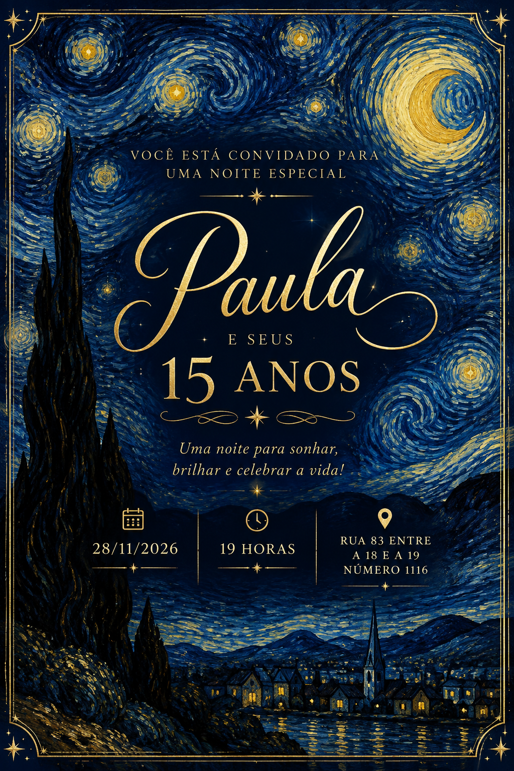 Convite Paula 15 anos